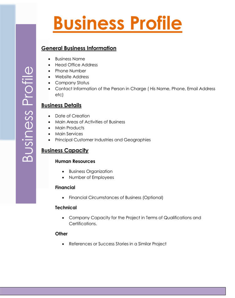 business and industry profile in business plan